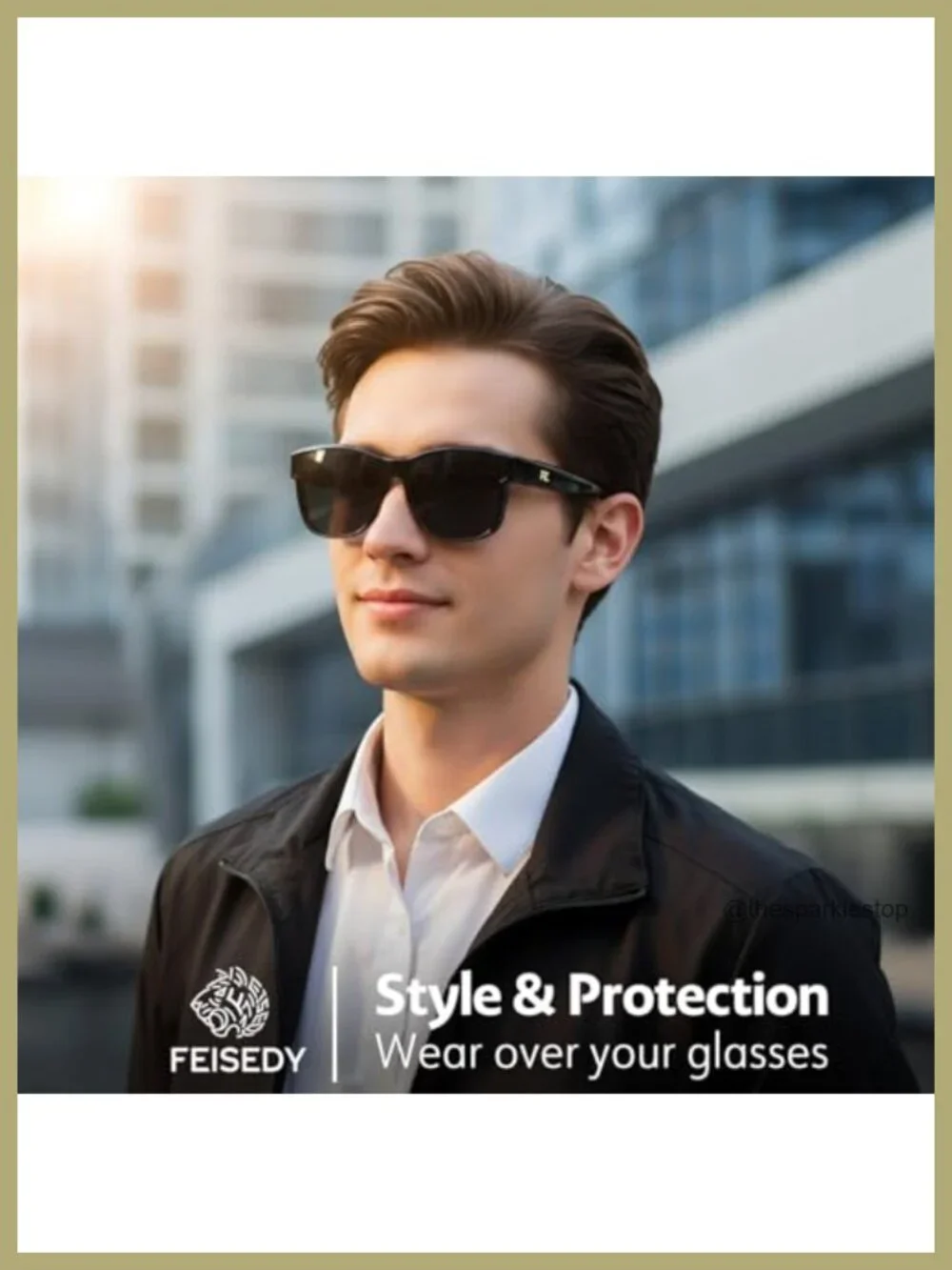 Oversized Fit Over Glasses Polarized Sunglasses UV400 Protection TR90 Frame